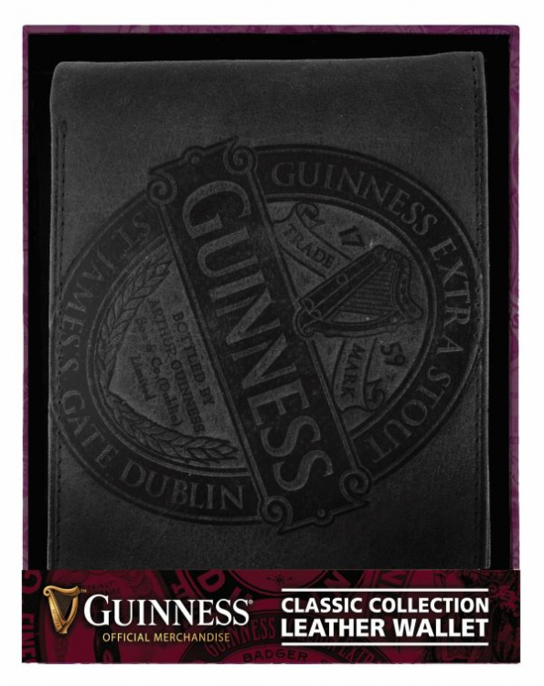 Guinness Ledergeldbörse Label Schwarz